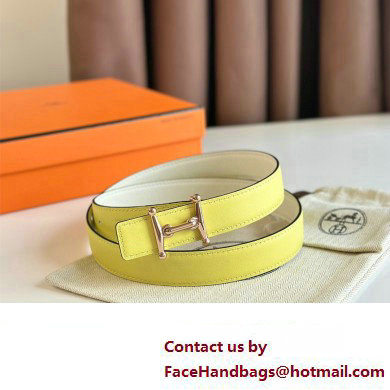 Hermes Mors H belt buckle  &  Reversible leather strap 24 mm 09 2023